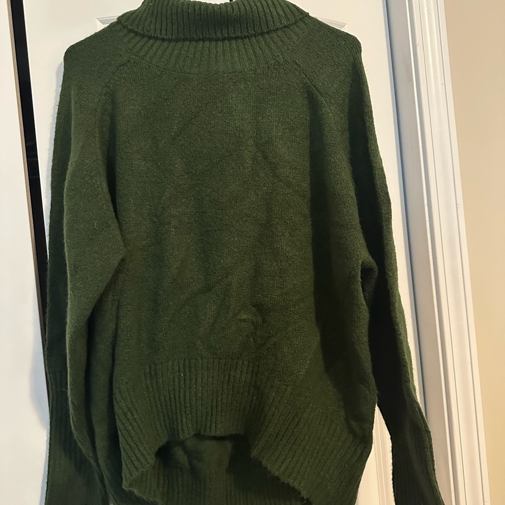 Green Turtleneck Sweater